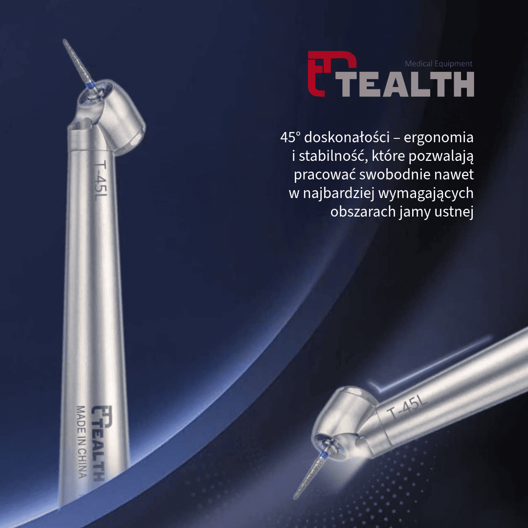 Kątnice stomatologiczne 45 stopniowe