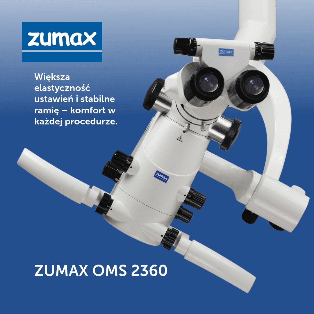 Mikroskop stomatologiczny ZUMAX OMS 2360 – większa elastyczność ustawień i stabilne ramię