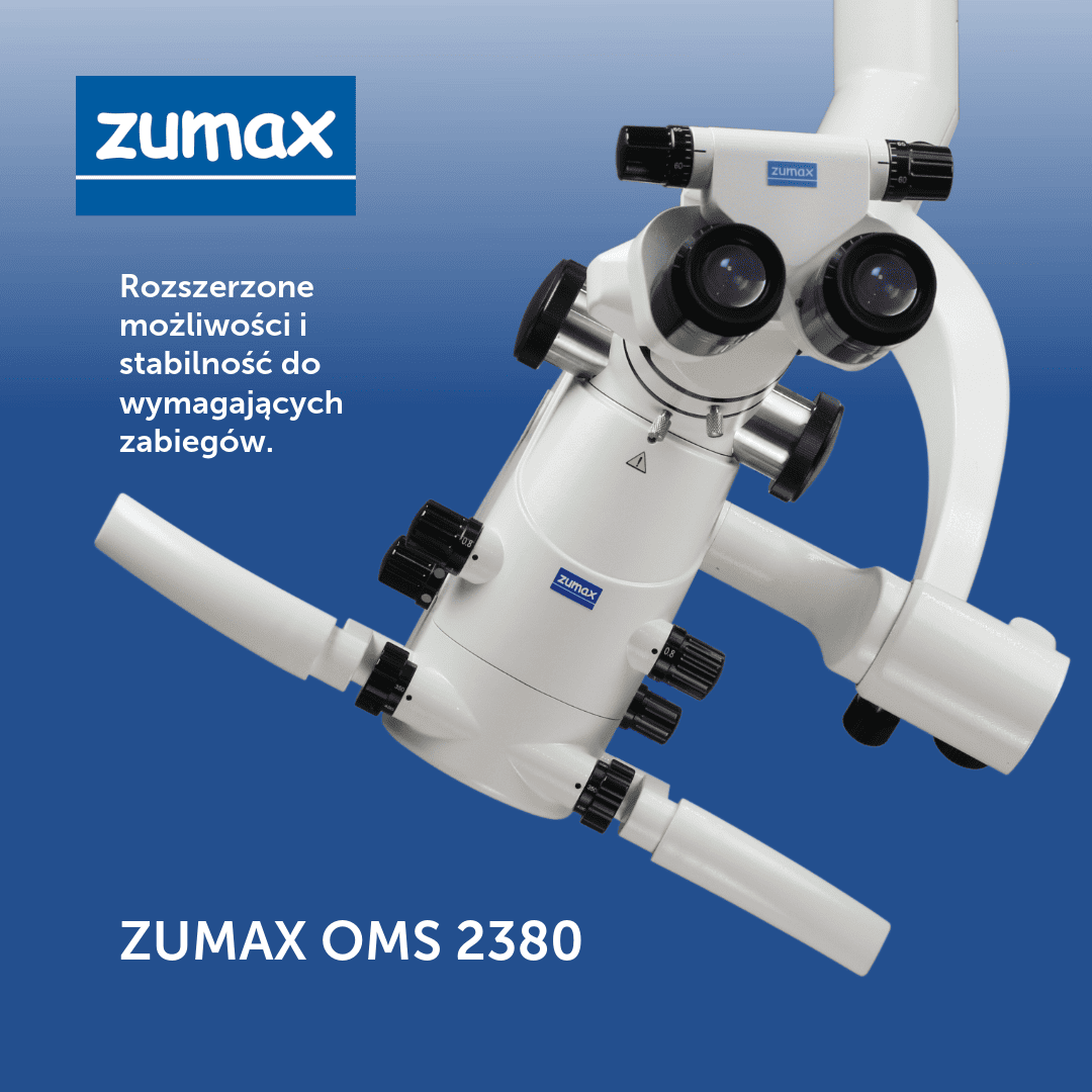 Mikroskop stomatologiczny ZUMAX OMS 2380 – rozszerzone możliwości i stabilność do wymagających zabiegów