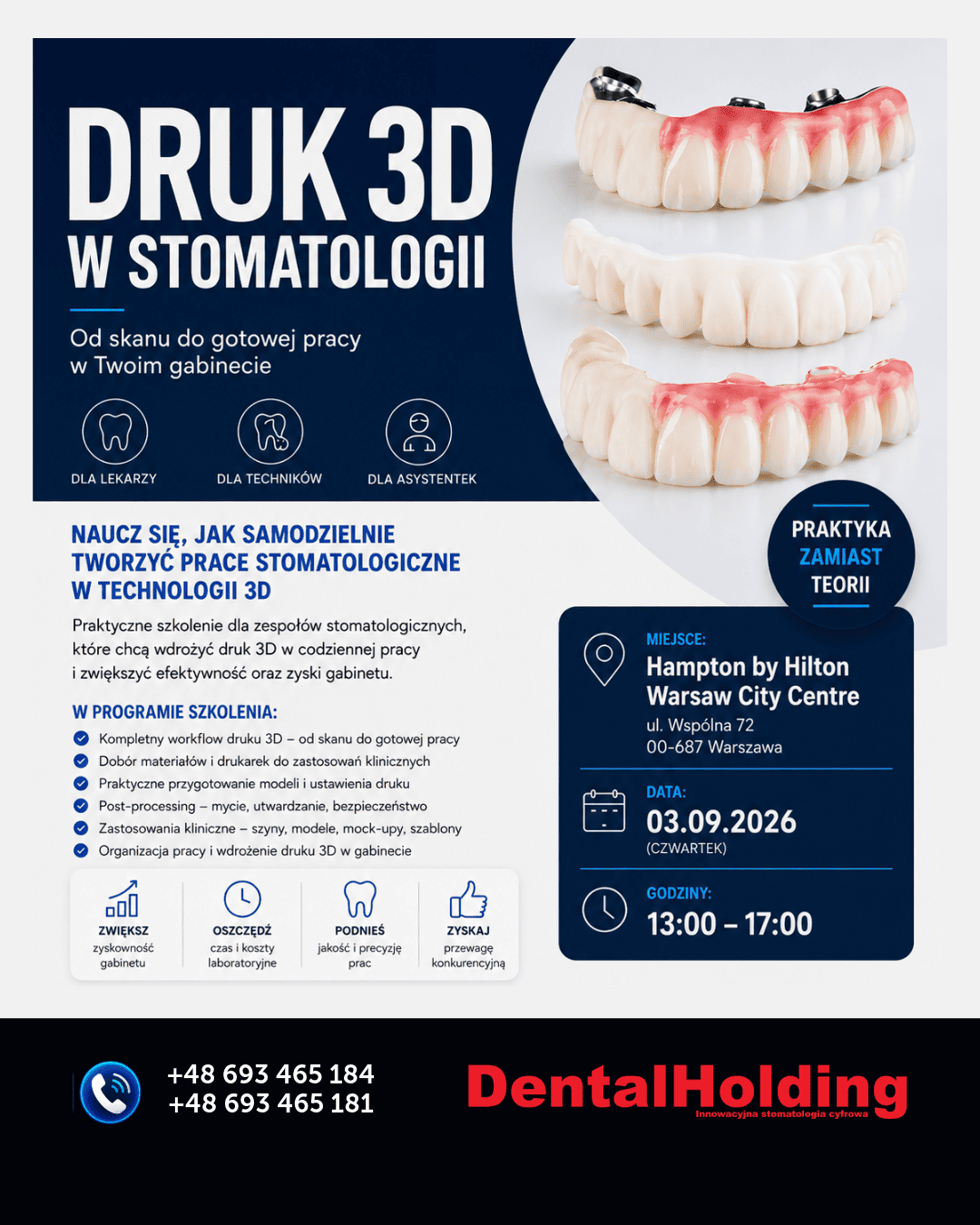 Szkolenie Druk 3D w stomatologii Warszawa