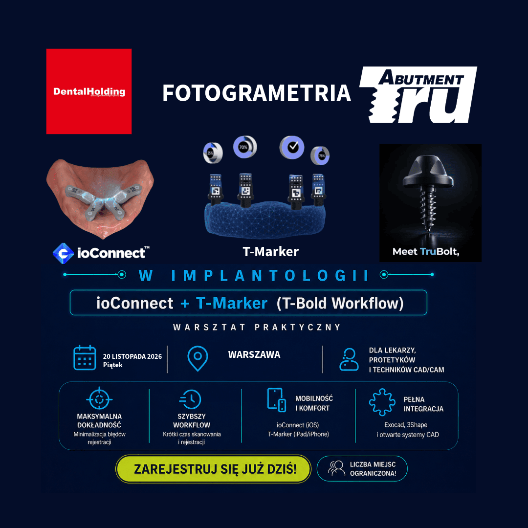 Fotogrametria w implantologii - ioConnect T-Marker T-Bolt - kurs Warszawa
