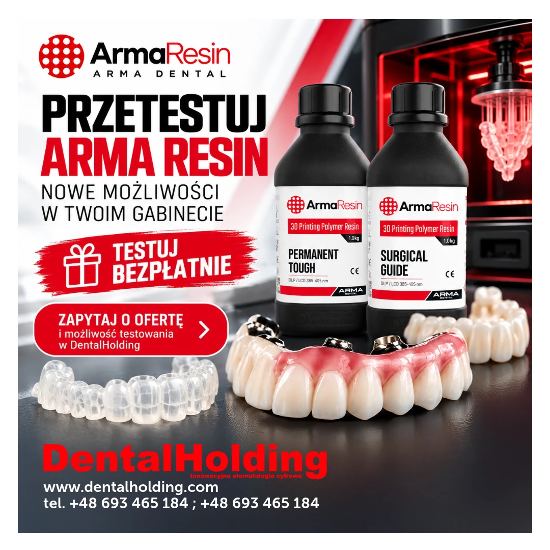 ARMA Dental — Przetestuj ARMA Resin w swoim procesie pracy.